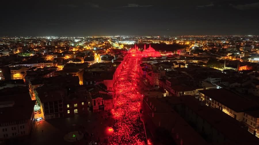 Konya'da on binler Gazze için yürüdü