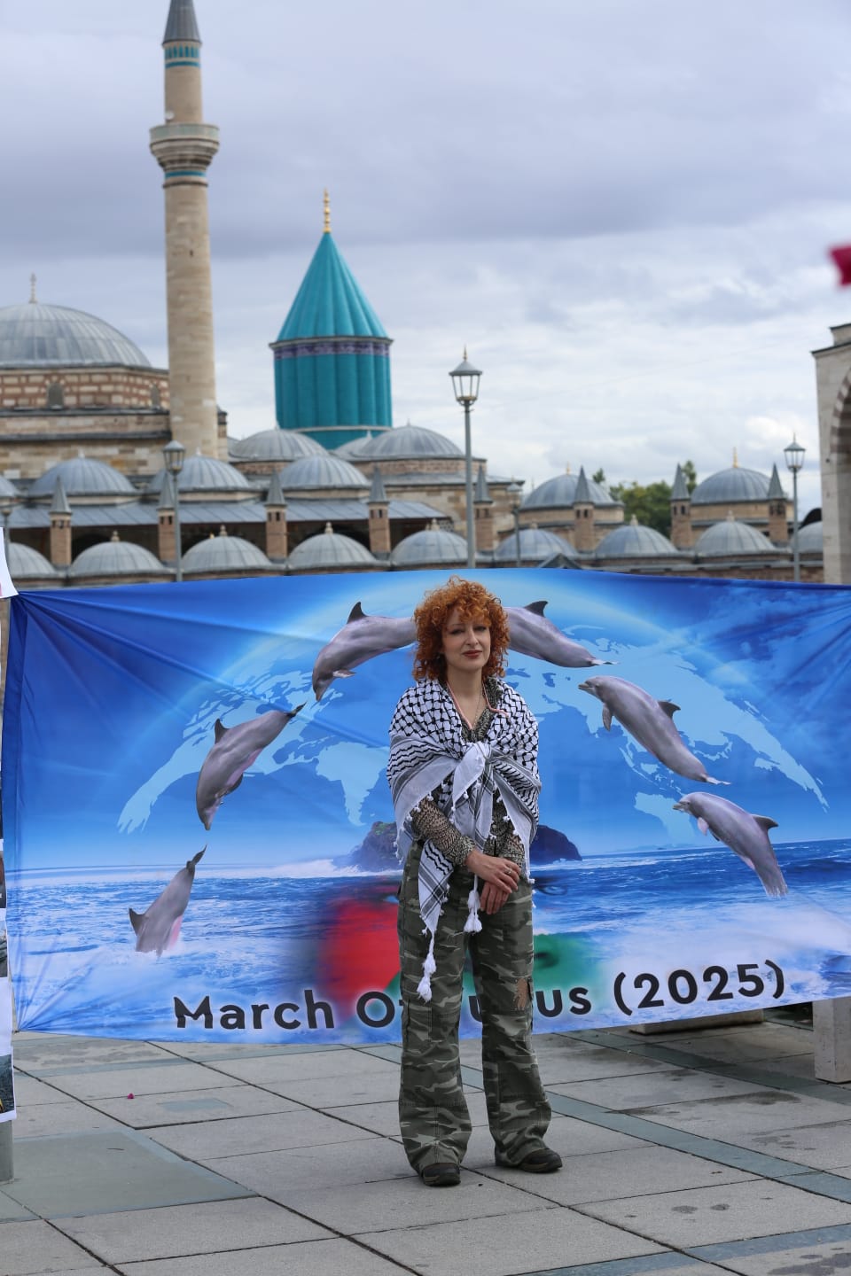 Gazze için yürüyen İranlı aktivist Konya'ya geldi