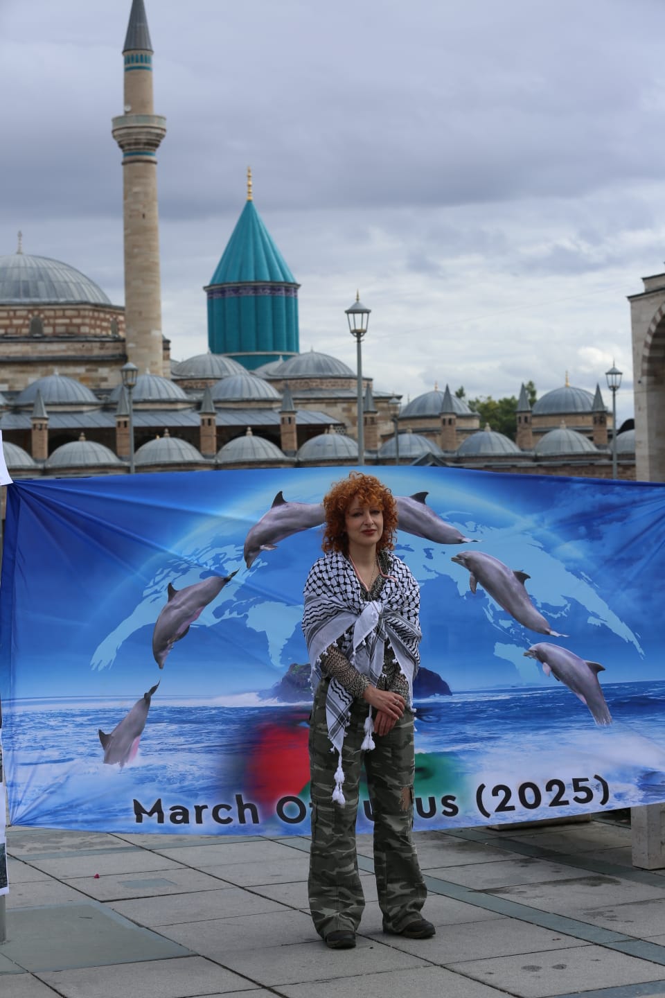 Gazze için yürüyen İranlı aktivist Konya'ya geldi