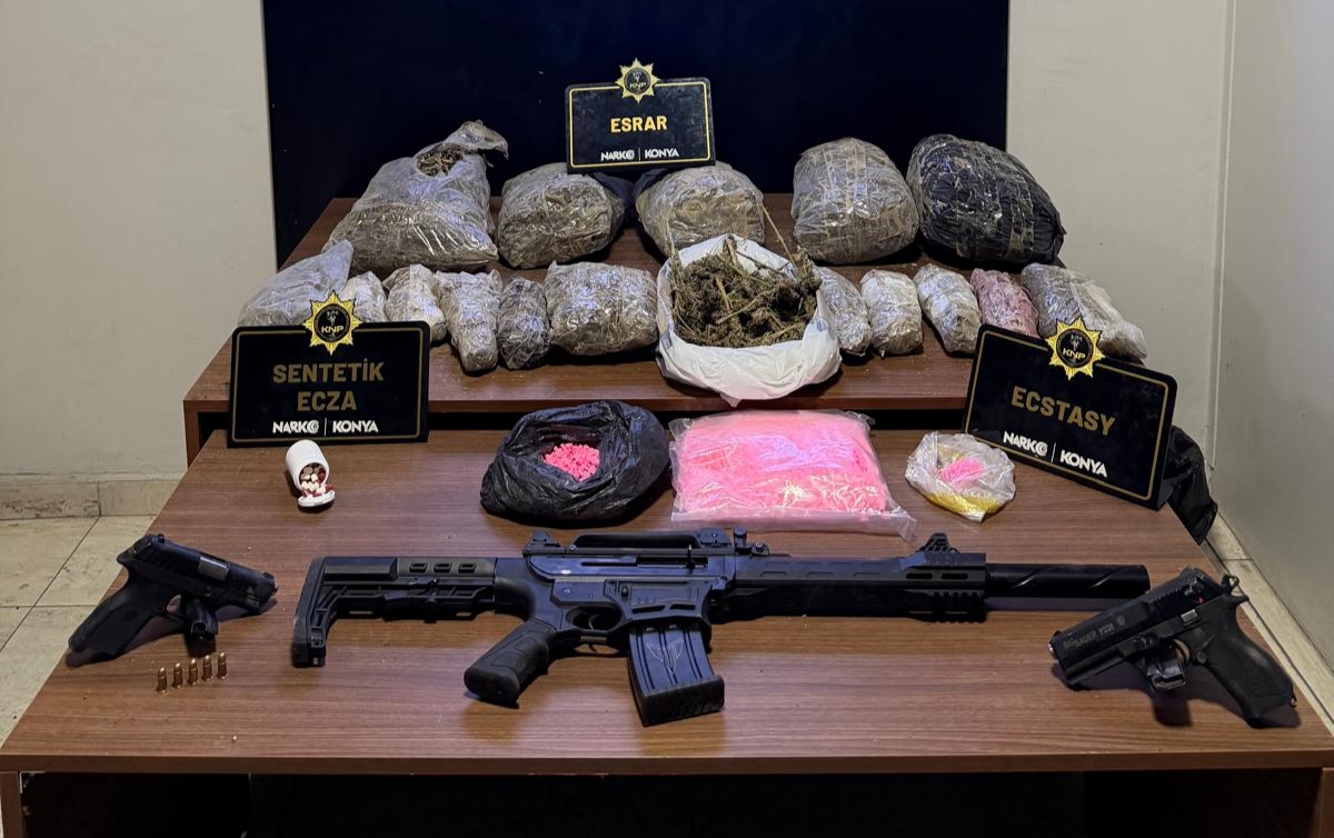 Konya'da uyuştucu trafiğine ağır darbe 110 kişi tutuklandı