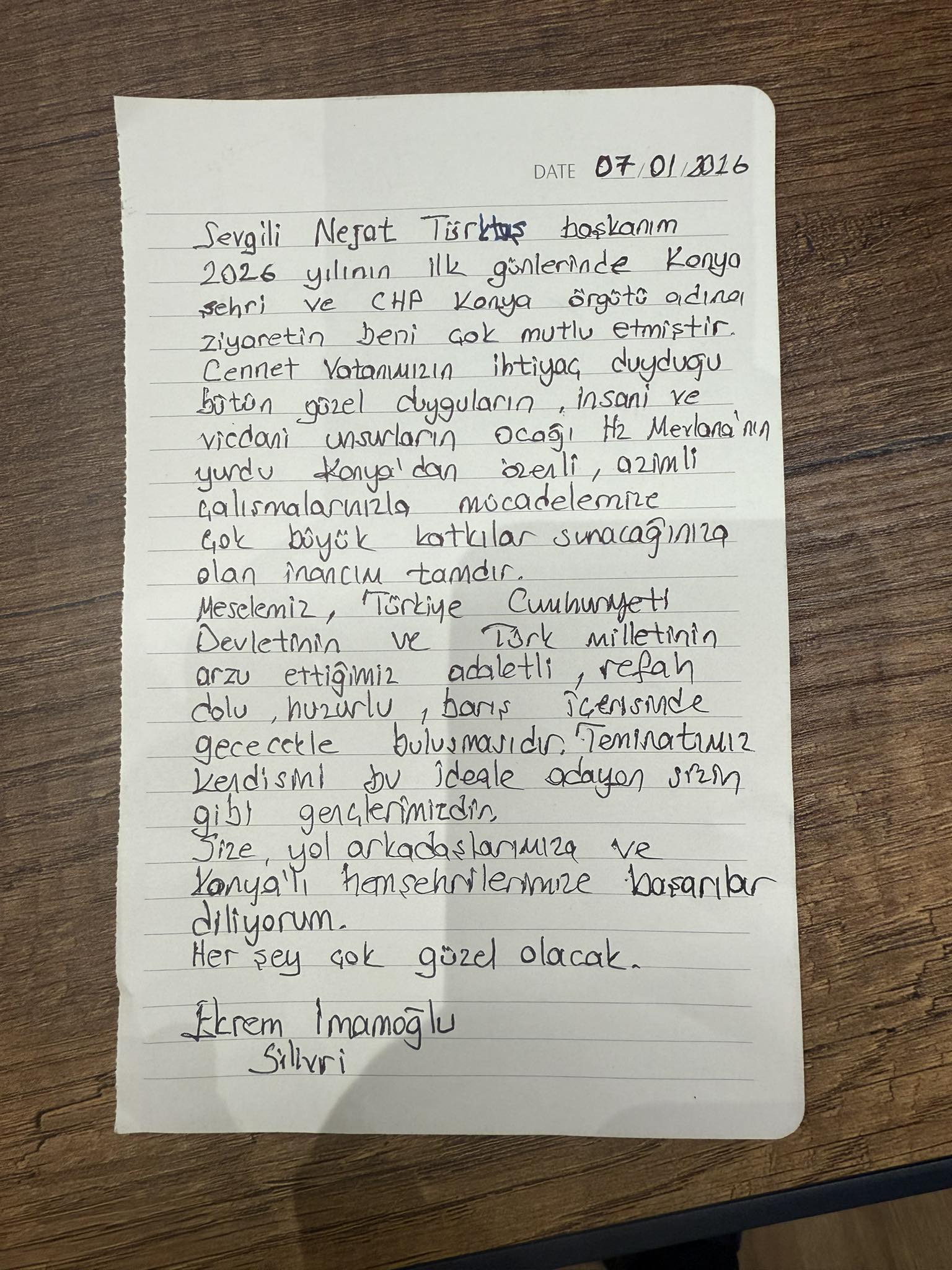 Ekrem İmamoğlu'ndan Konyalılara'a mektup