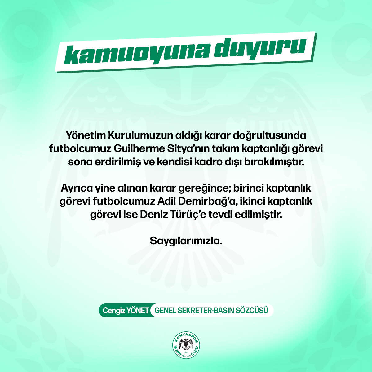 Konyaspor'da beklenen gelişme!
