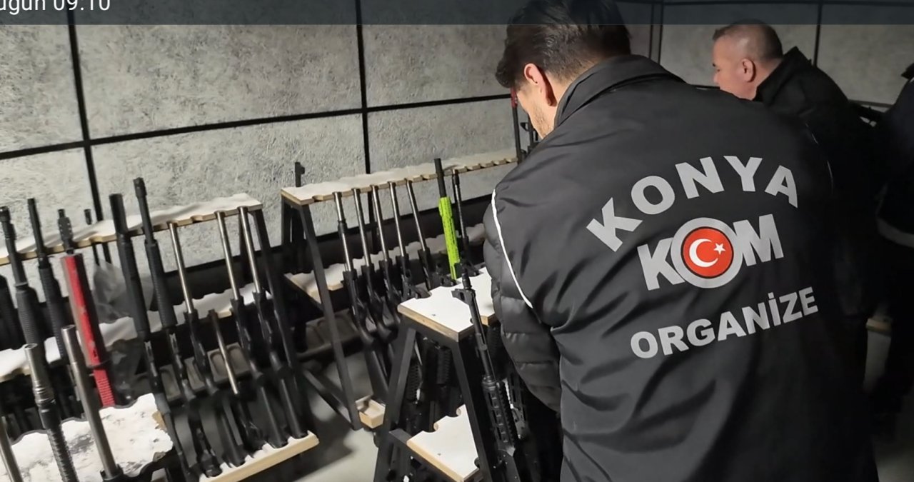 Konya'da dev silah operasyonu 11 gözaltı