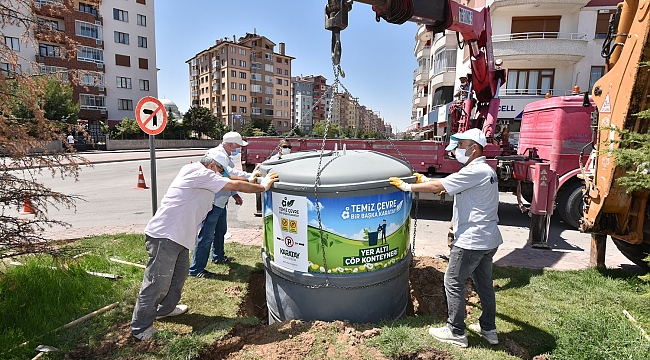 Yeraltı çöp konteyner sayısı artıyor