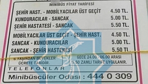 Konya'da minibüs ücretine zam...