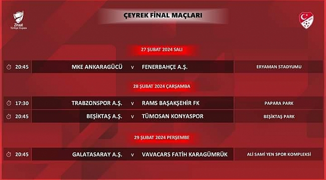 Kupada program belli oldu