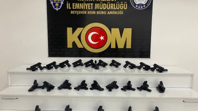 Konya'da 50 adet ruhsatsız tabanca ele geçirildi
