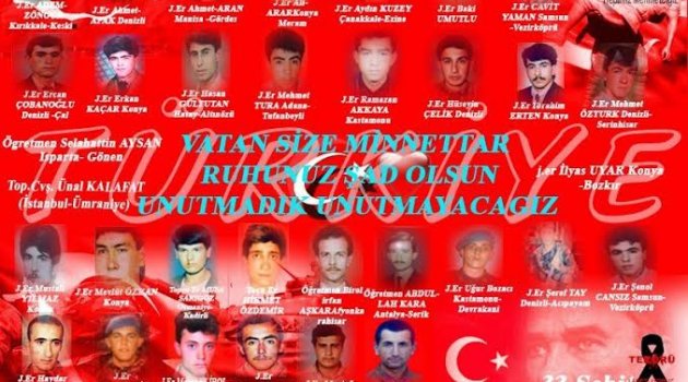 7'si Konyalı 33 Şehit unutulmadı