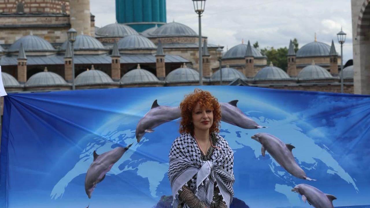 Gazze için yürüyen İranlı aktivist Konya'ya geldi