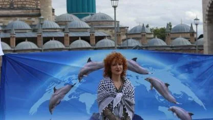 Gazze için yürüyen İranlı aktivist Konya'ya geldi