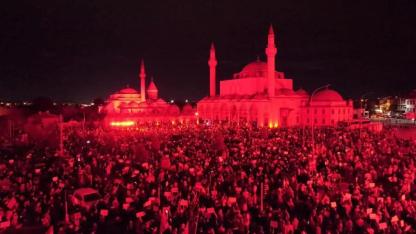 Konya'da on binler Gazze için yürüdü