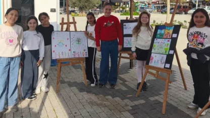 Bursa Gemlik'te çocuklar haklarını resimleriyle anlattı​​​​​​​