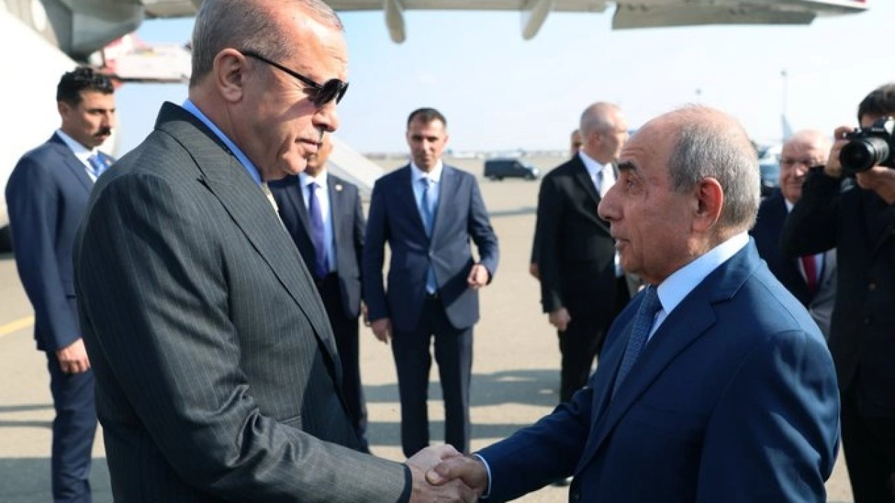 Cumhurbaşkanı Erdoğan Zafer Günü için Bakü&#039;de