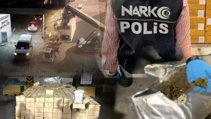 Derince Limanı'nda 1,5 tonluk skunk operasyonu: 5 gözaltı!