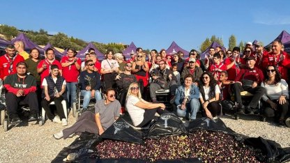Engelli yurttaşlar zeytin hasadında buluştu