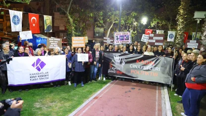 İzmir Karabağlar’da şiddete karşı tek ses tek yürek