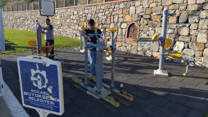 Kocaeli Darıca'da Millet Bahçesi'nde kesintisiz çalışma