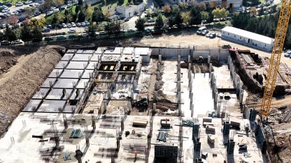 Kocaeli Umuttepe Kampüsü'nde camii ve otopark inşaatı yükseliyor