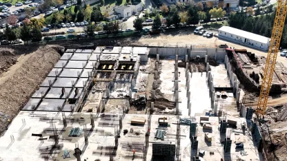 Kocaeli Umuttepe Kampüsü'nde camii ve otopark inşaatı yükseliyor