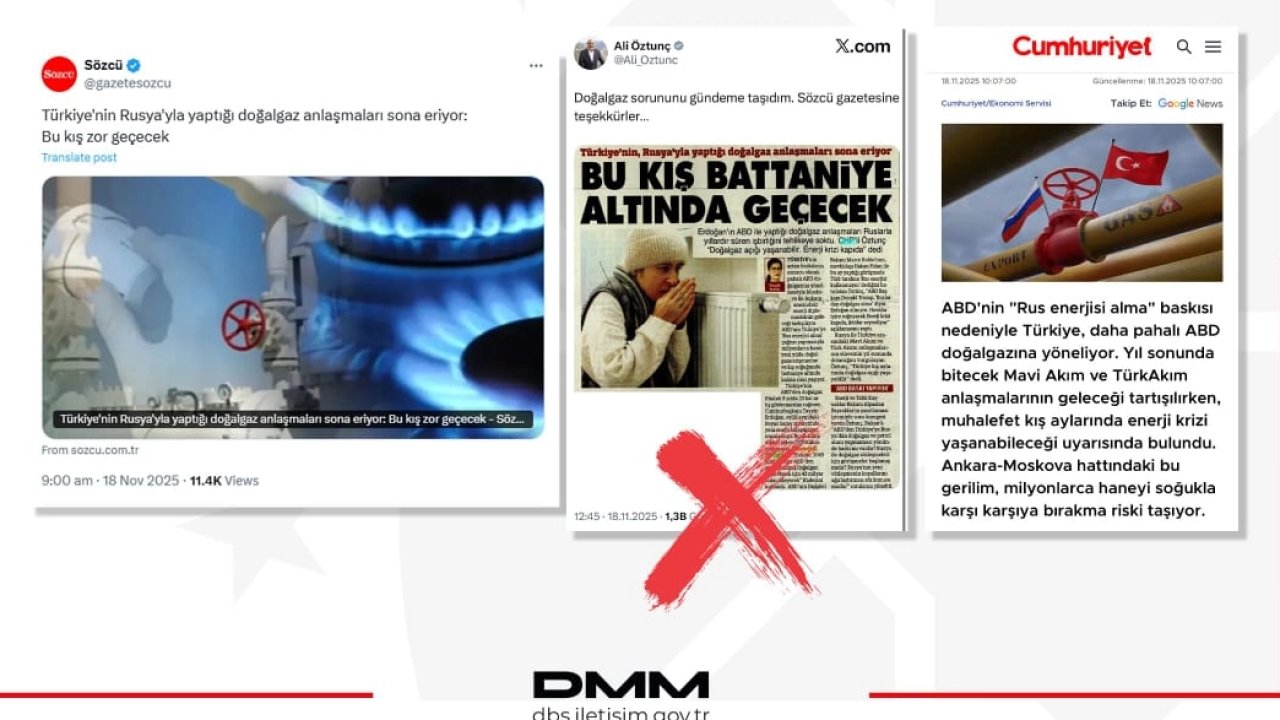&quot;Rus gazı kesiliyor, enerji krizi lapıda&quot; iddialarına yalanlama