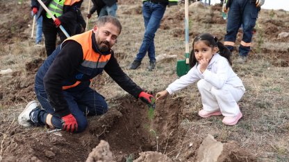 Sivas’ta Muhsin Yazıcıoğlu Vefa Ormanı’na 58 bin fidan
