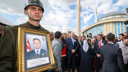 Üç şehidimiz de Ankara'da son yolculuğuna uğurlandı