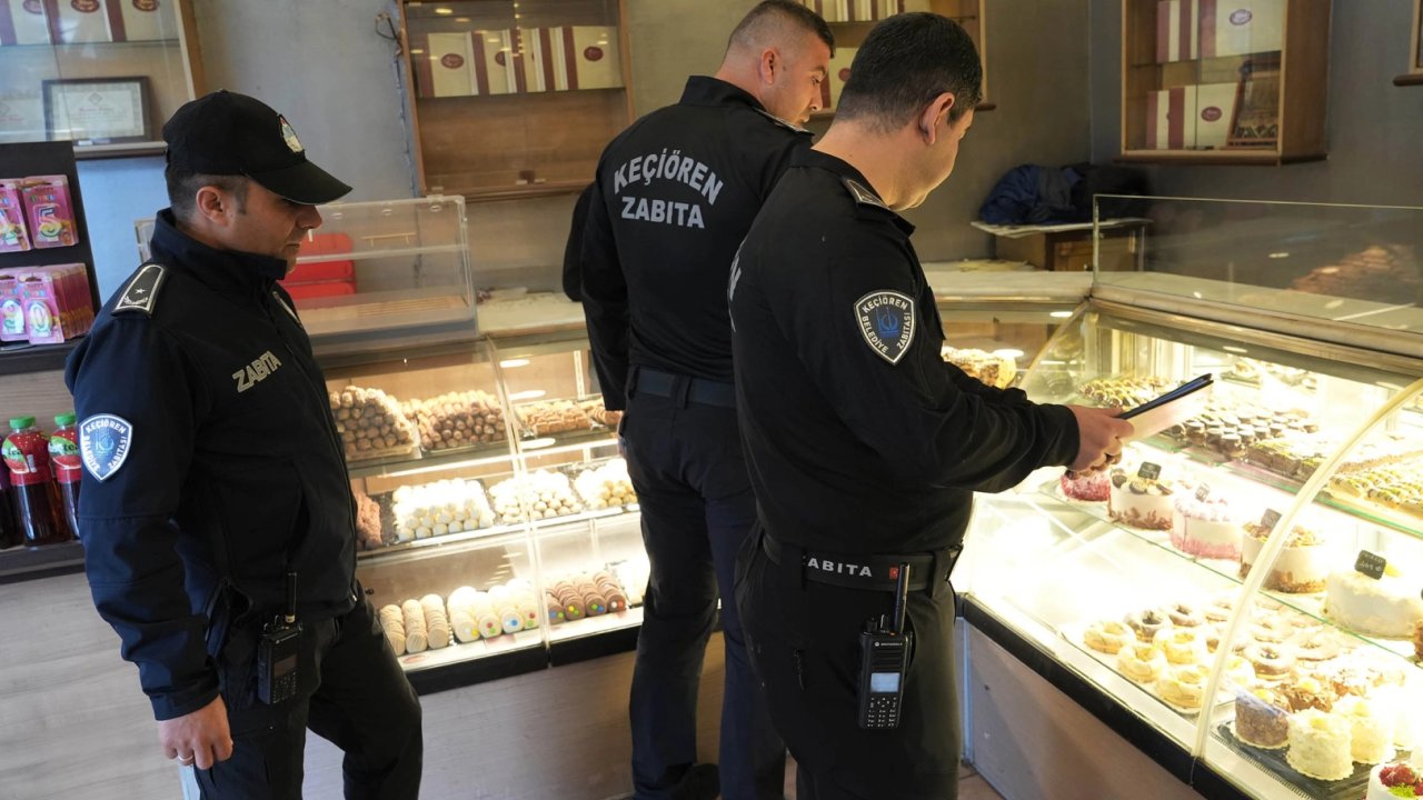 Ankara Keçiören’de zabıta ekiplerinden yoğun denetim