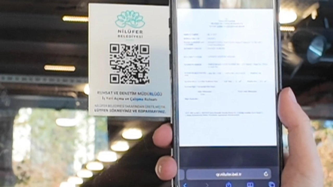 Bursa Nilüfer’de QR kod ile ruhsat dönemi başladı