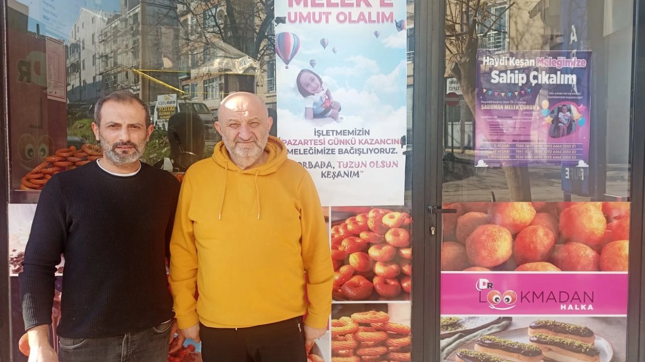 Edirne Keşan'da lokma umut oldu... MHP’li başkan ve iş ortağı gelirini SMA’lı Melek'e bağışladı