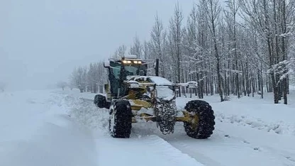 Erzurum'da aşırı kar yağışı ve tipi ulaşımı felç etti
