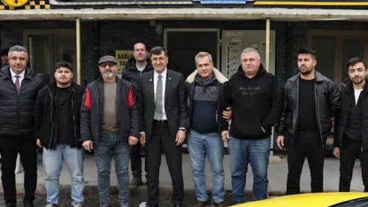 Kütahya'da Başkan Kahveci'den taksi duraklarına ziyaret