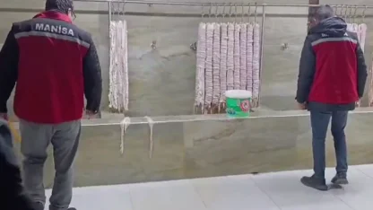 Manisa'da 4 milyon TL'lik bozulmuş kokoreçe imha!