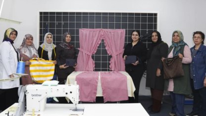 Mersin'de özel  birey annelerine dikiş kursu