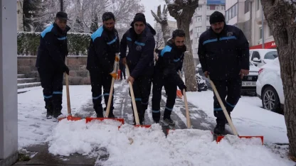 Yakutiye’de kar alarmı
