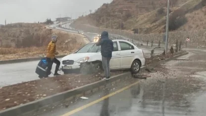 Adıyaman’da yağış kazaya neden oldu