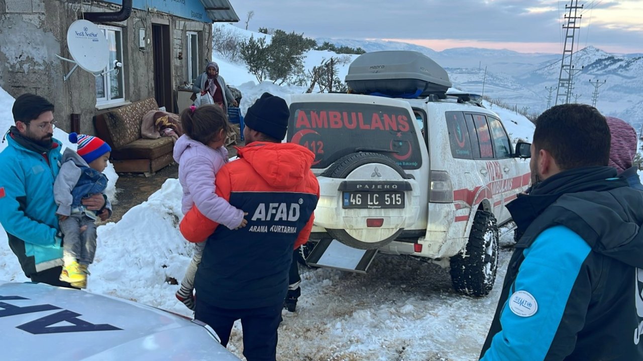 AFAD koordinasyonunda Onikişubat’ta zorlu kış şartlarında hayati müdahale
