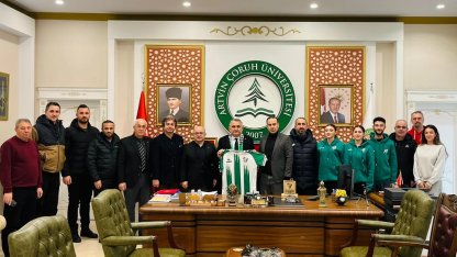 Artvinspor’dan AÇÜ Rektörü Prof. Dr. Aydın’a ziyaret