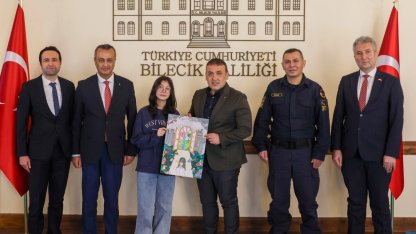 Bilecik’te küçük ressam büyük başarıya imza attı