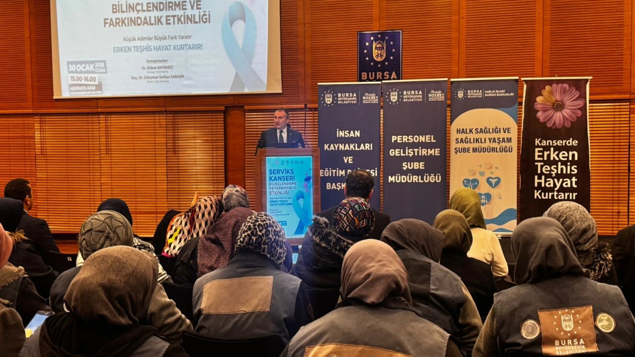 Bursa Büyükşehir'de kadın çalışanlarına 'erken teşhis' bilinci