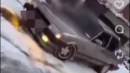 Bursa Orhaneli’de karda drifte Jandarma freni!