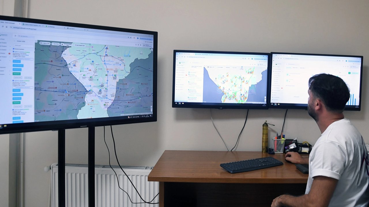 Bursa Osmangazi’de 9 bin sokak anlık izleniyor