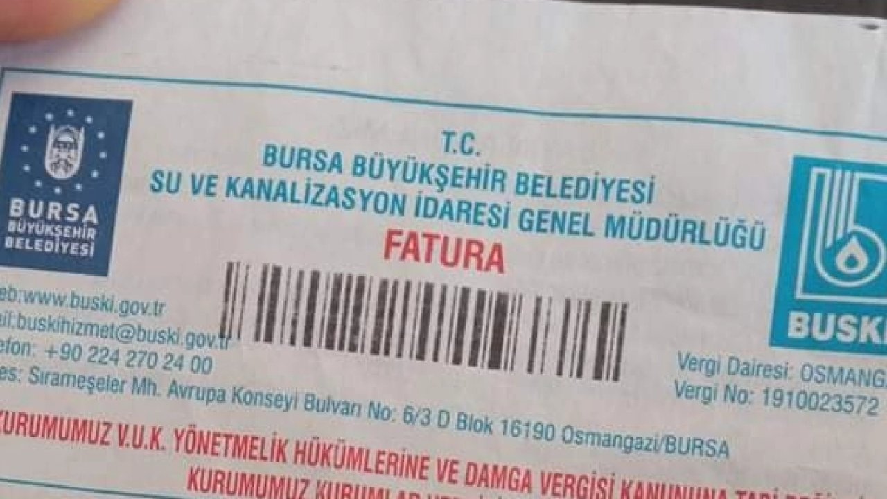 Bursa'da su faturalarındaki artışı nedenine BUSKİ'den açıklama