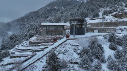 Denizli Teleferikte yeni dönem kar manzarasıyla başlıyor