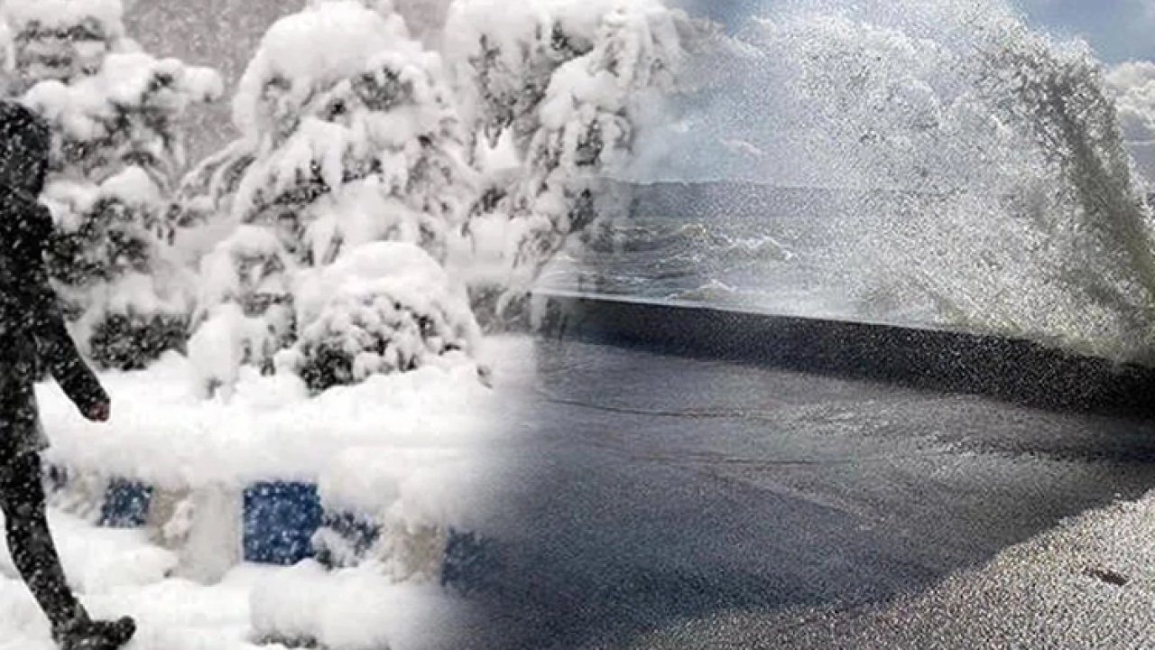 Doğu'da yoğun kar, kıyılarda kuvvetli rüzgar