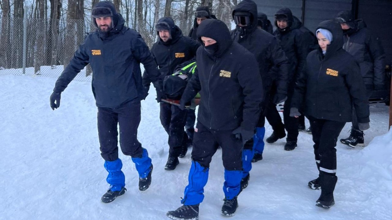 Kartepe Kuzuyayla'da kış tatbikatı