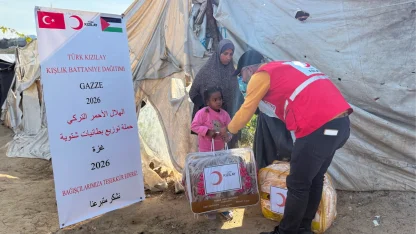 Kızılay Gazze için sıcak yardım hızını kesmiyor