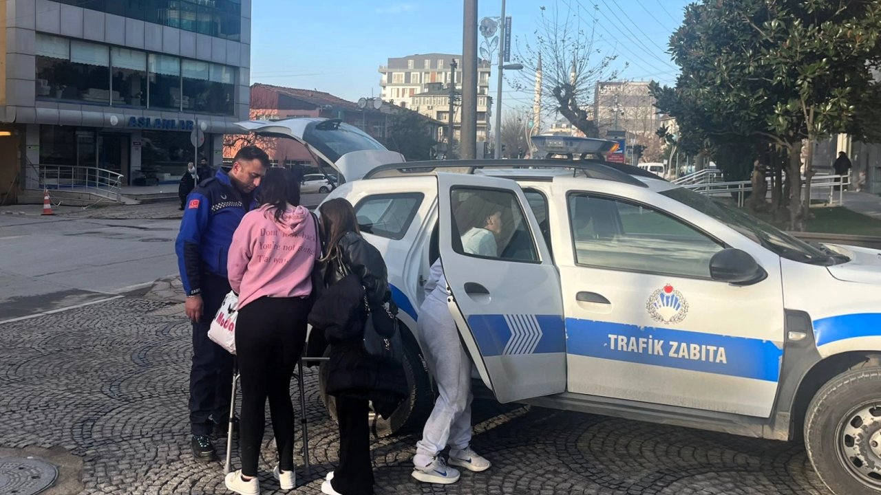 Kocaeli Büyükşehir Zabıtası mağdurun yanında