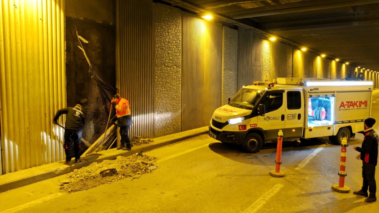 Kocaeli Seka Tüneli'ndeki paneller yenilendi