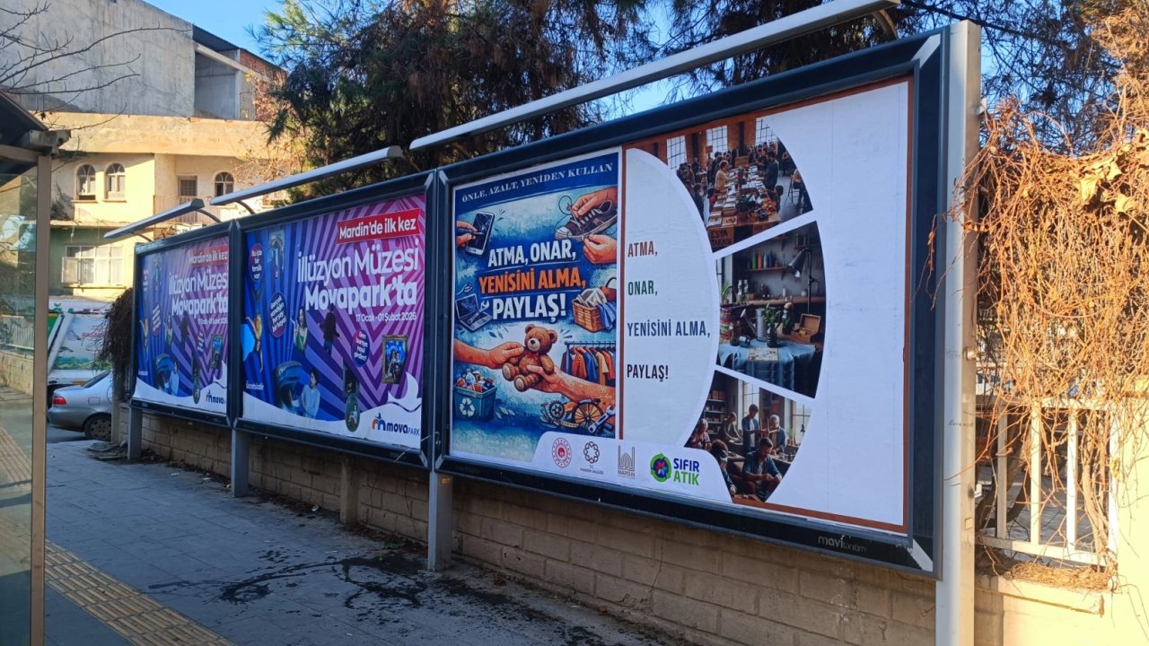 Mardin'de 2026 sıfır atık temaları billboardlarda sergilenecek