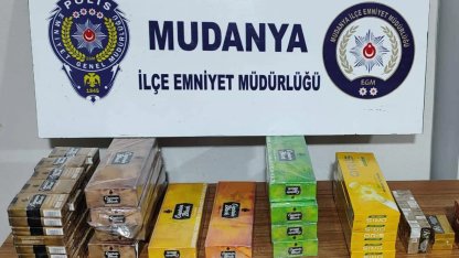 Mudanya'da 219 paket kaçak sigara ele geçirildi